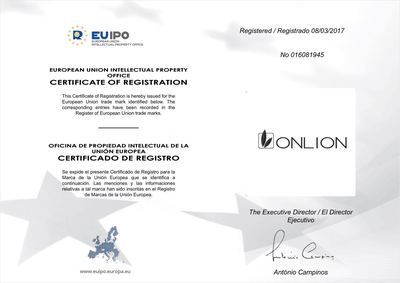 美国&欧盟商标认证|欧恩荣誉|深圳欧恩照明